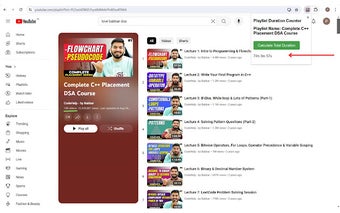 YouTube Playlist Duration Counter