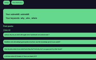 Subtool - reddit post keyword notifier