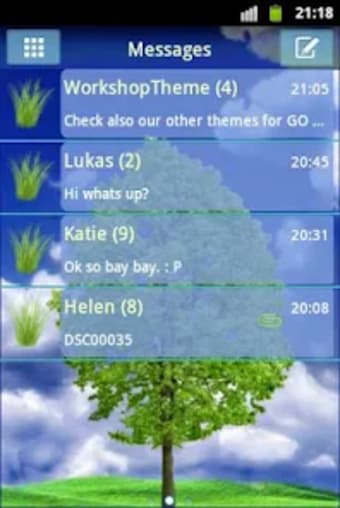 Tree Theme GO SMS