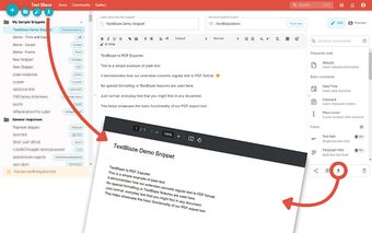 TextBlaze Snippets to PDF