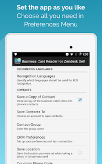 Business Card Reader for Zendesk Sell