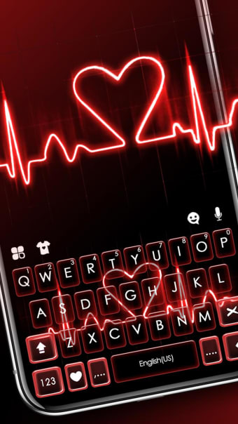 Red Heartbeat Keyboard Theme