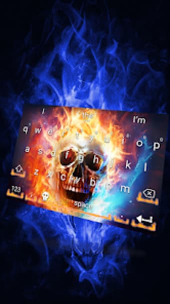 Flame Skull Keyboard Theme