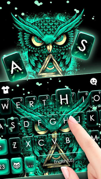 Angry Owl Art Keyboard Theme