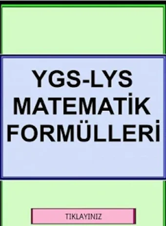 AYT TYT YKS Matematik Formülle