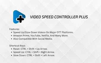 Video Speed Controller Plus