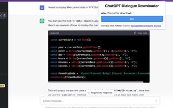 ChatGPT Dialogue Downloader