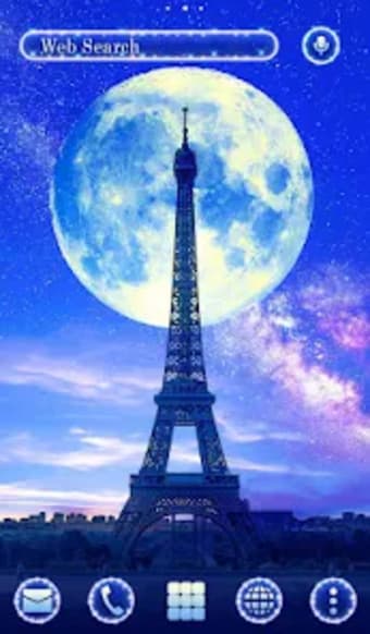Full Moon Eiffel Tower Theme