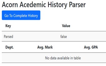 Acorn Acedemic History Parser