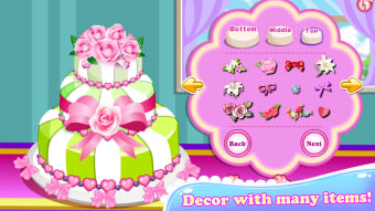 Rose Wedding Cake Cooking Game