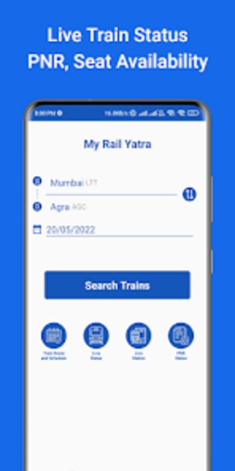 My Rail Yatra Train Status PNR