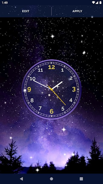 Night Sky Clock Wallpapers