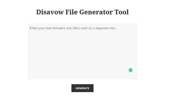 Disavow File Generator Tool