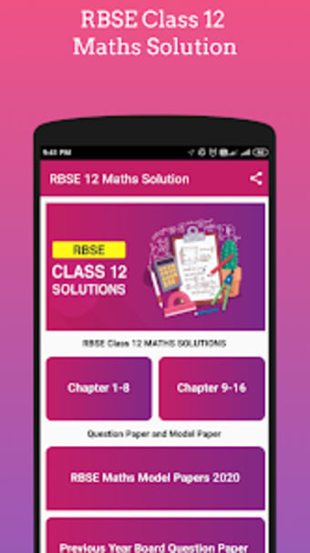RBSE Class 12 Maths Solutions