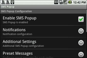 SMS PopUP