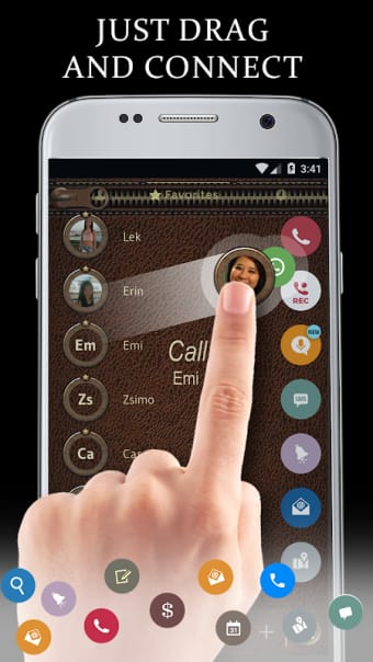 Theme Dialer  Leather Brown