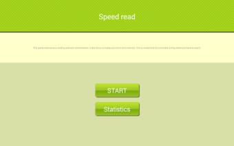 Speed reading game