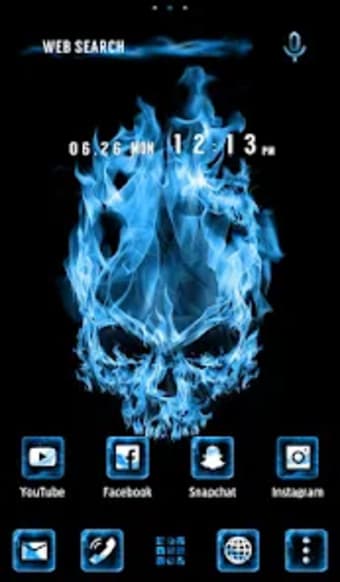Blue Flame Skull Theme