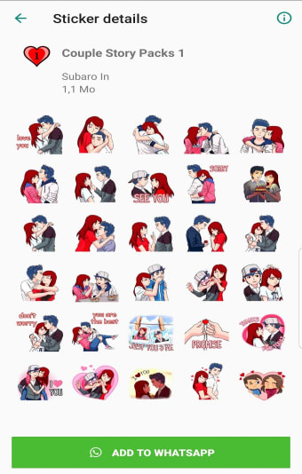 Love Couple Sticker For Whats