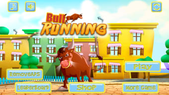 Bull Running Street : Racing against Kid Friends during Day
