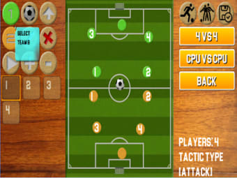 Simple Soccer tournament with tactical board