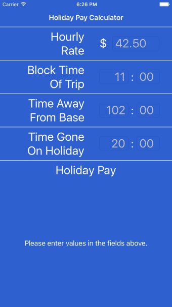 Holiday Pay Calculator