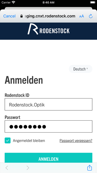 Rodenstock Order Tracking