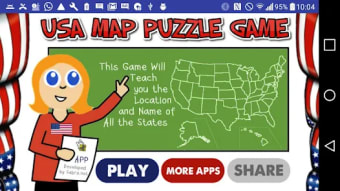 USA MAP 50 States Puzzle Game