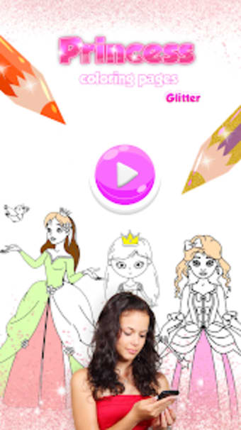 Princess Glitter Coloring Book