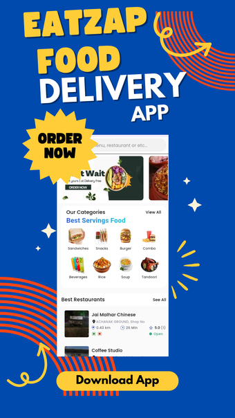 EatZap Food Delivery App