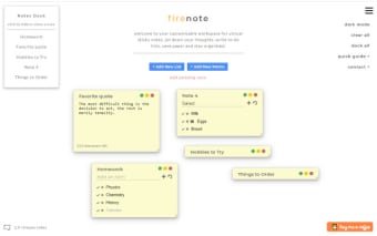 Firenote: Notes and Todo Lists in New Tab