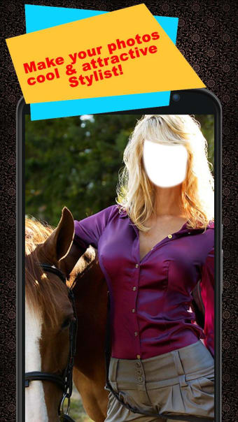 Horse With Girl Photo Suit