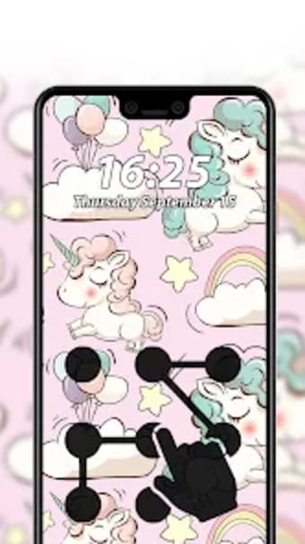 Unicorn Pattern Lock Screen