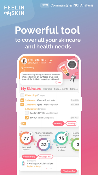 Skincare Tracker FeelinMySkin