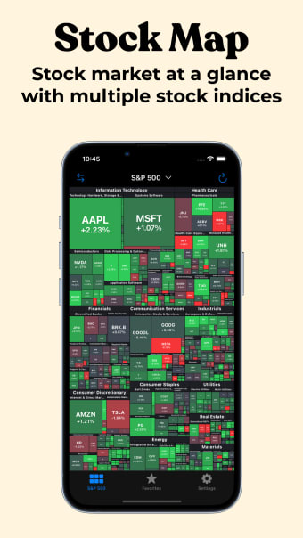 Stock Map: SP 500 and More