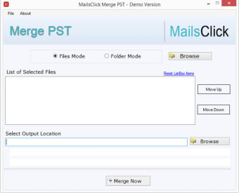 MailsClick Merge PST File