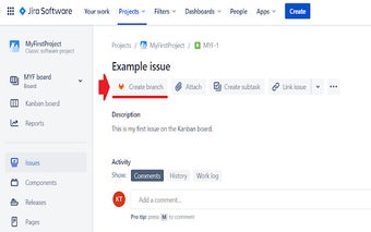 Jira Gitlab integration - New branch button