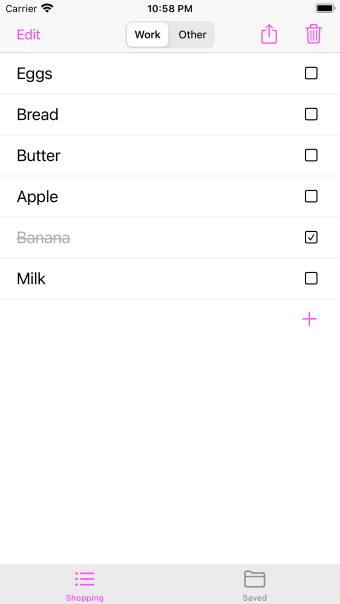 Simple Shopping To Do List App