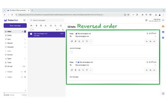 ProtonMail reverse conversation