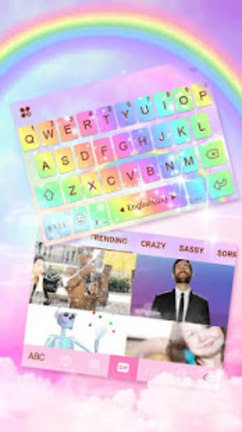 Galaxy Rainbow Keyboard Background