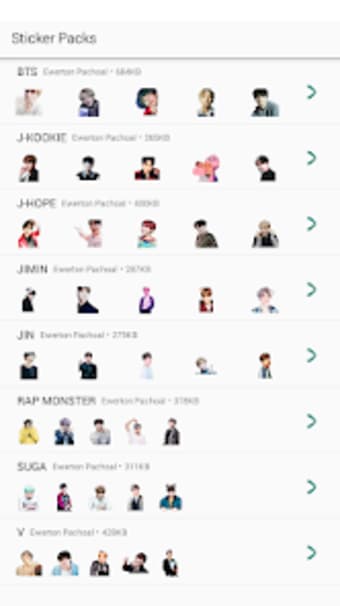 BTS Kpop Stickers WAStickerApp