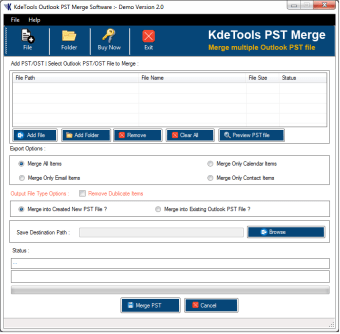KDETools PST Merge Software