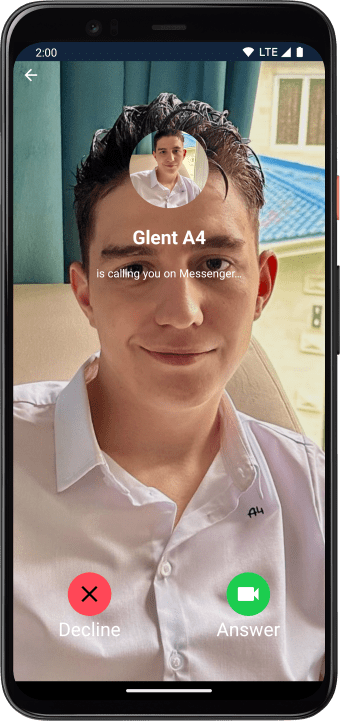 Glent A4 Fake Call Video Chat