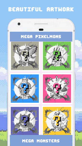 Mega Pixelmons Color By Number