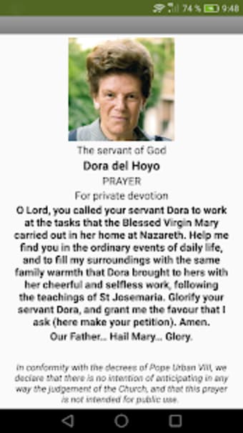 Prayer Cards Opus Dei