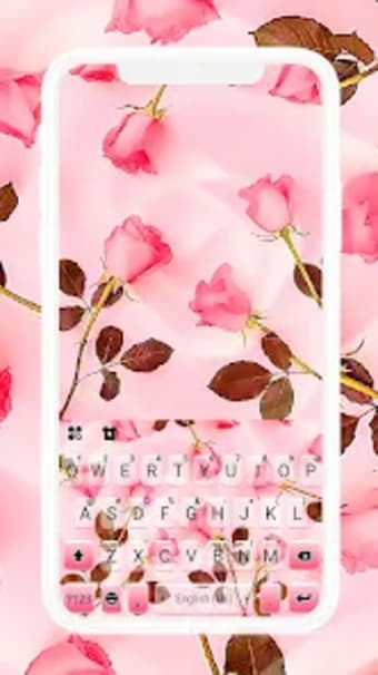 Pink Rose Romance Keyboard Bac