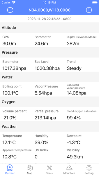 Elevation Map-Mountain Weather