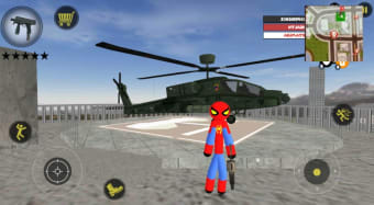 Flying Spider Stickman Super Rope Hero Gangstar