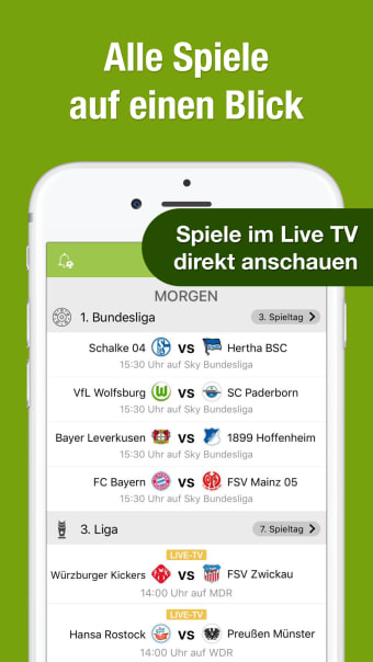 TV.de Bundesliga Fußball App