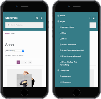 Storefront Hamburger Menu